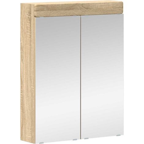 Mobiletto per specchio da bagno TULUM Rovere Sonoma vidaXL
