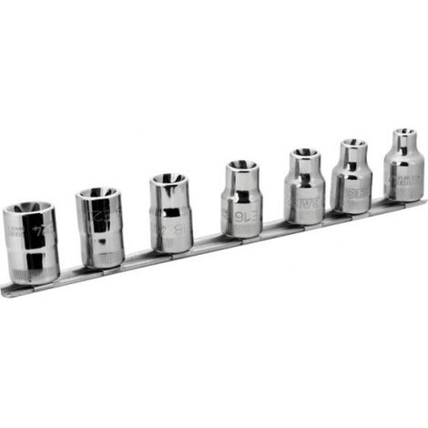 BAHCO - Jeu de douilles 1/2" avec profil TORX® - 6 pcs/rail