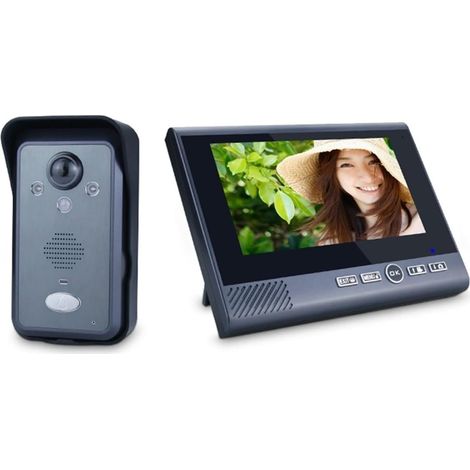 Système d'interphone vidéo sans Fil HD interphone for Sonnette vidéo Intelligente à la Maison avec Interfon de Batterie à l'appartement (1/5)
