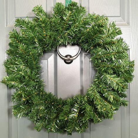 50cm Diameter Plain Green Artificial Imperial Pine Christmas Wreath Decoration (1/5)