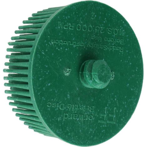 2-Zoll-Borstenscheibe mit Borstenschaftaufsatz zum Entfernen von Graten und Rostbeschichtungen auf Metalloberflächen (1/5)