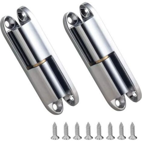 Pivot de porte de meuble en acier inoxydable 231-1, lot de 2 charnières démontables avec vis incluses, pour armoires, tiroirs et meubles modernes