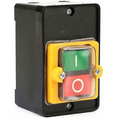 Bouton d'arrêt d'urgence, interrupteur marche/arrêt, levier poussoir, AC220V/380V 10A, compatible avec les équipements mécaniques. (1/5)