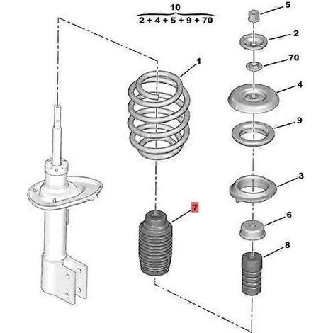 1 cache-poussière pour tige de piston avant de voiture --- (1/5)