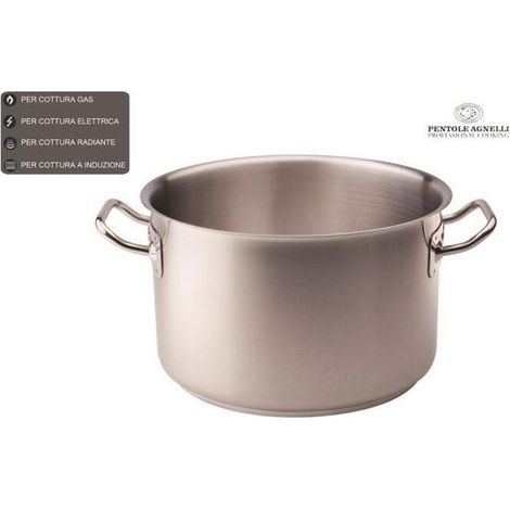 Casseruola Professionale in Acciaio Inox Agnelli 36 cm
