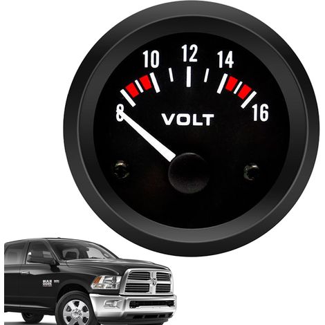 Manomètre de Voiture, voltmètre de Voiture  Voltmètre numérique Universel pour Compteur de température d'eau  Jauge Automatique de Tableau de Bord Automatique de jauge Automatique de