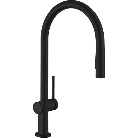 Hansgrohe Talis Kitchen Mixer Tap Single Lever Modern Black Pull Out Spout (1/5)