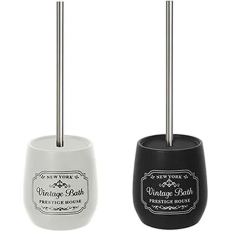 PORTASCOPINO IN CERAMICA MODELLO NEW YORK DIM. CM (LXPXH):12X10X37  NERO   Idroweb