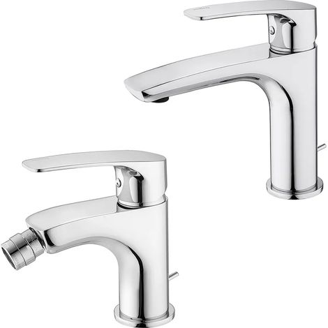 Set miscelatori Paffoni Lime lavabo e bidet con scarico incluso (1/5)