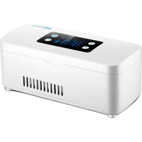 Caja refrigerada para insulina, pantalla LCD, diseño práctico para viajes, color blanco. (1/2)