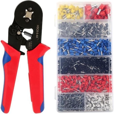 1pcs pince à sertir virole 0.25-10mm² + 1200Pcs bornes à sertir (1/4)