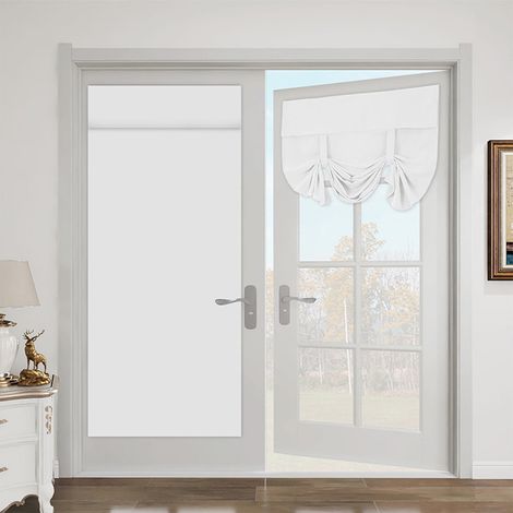 Rideau Thermique Pour Porte - Blocage De Lumière 85-90 % - Fixation Adhésive Sans Perçage - Pour Vitrophone Latéral De Porte D'Entrée - 66 X 173 Cm - 1 Pièce (1/5)
