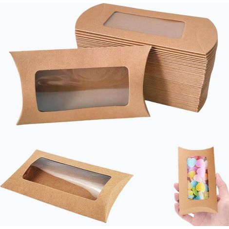 Scatole a gondola con finestra, 40 pezzi. Scatole regalo, confezioni regalo, astucci regalo. Confezionate con cura. Scatole per bomboniere, scatole per caramelle, scatole per cioccolatini. (1/5)