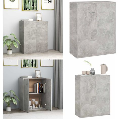 Sideboard Betongrau 60x30x75 cm Holzwerkstoff - Sideboard - Wohnzimmertisch - Regal - Möbelstück - Holzmöbel - Home & Living (1/5)