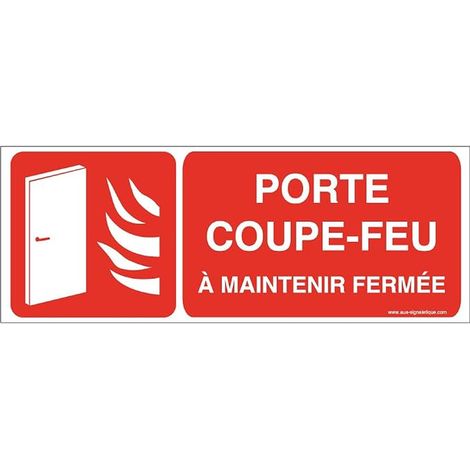 Fire door panel to keep closed picto-text 160x60mm Vinyl (1/5)