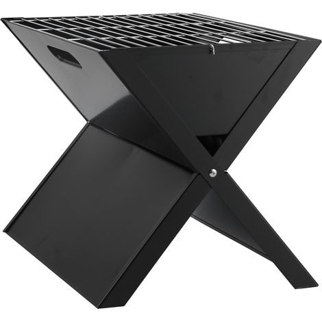 Barbecue portable et simple pour balcon, barbecue d'extérieur pliable en forme de X, four à charbon multifonctionnel (1/5)