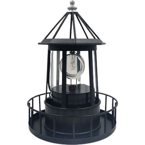 Lampe Solaire 21x15x10,5 cm Fer Tournante Décoration Jardin Extérieur Éclairage Pelouse Terrasse Balcon lumière blanche Noir (1/3)