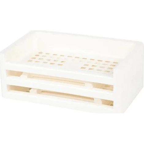 Estantería creativa de 3 colores, 24x15x31cm, blanca, para organización de oficina y hogar, ahorra espacio. (1/5)