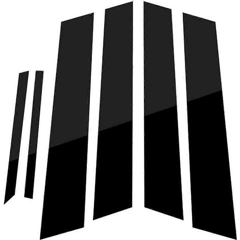 6-teilige Abdeckung für Fenstersäulenpfosten, für Seitentürverkleidungen 2006–2011, glänzend schwarz (1/5)