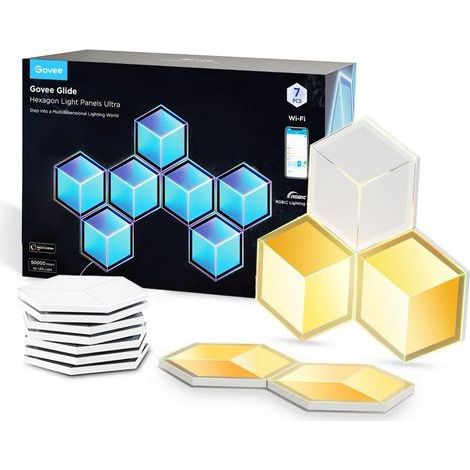 Govee Glide Hexagon panneaux lumineux météor grey (1/3)