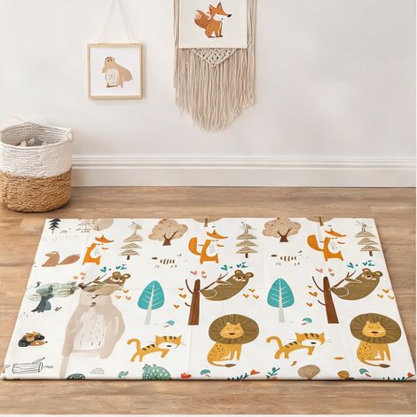 Tapis de jeu éveil bébé pliable en mousse XPE réversible motifs (1/5)