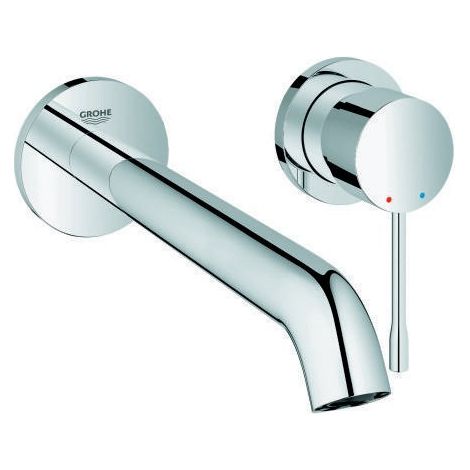 Robinet lavabo mural 2 trous – Finition chromée – Projection 230mm – Débit 5 l/min – Technologie GROHE Water Saving