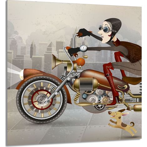 GLASPLATTE FÜR KÜCHE 60x65 Motorrad (1/5)