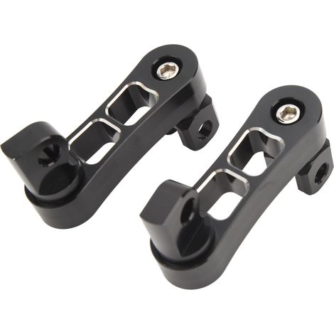 Repose-pieds de moto, support d'autoroute, Extension robuste réglable à 360 ° pour Touring, noir et blanc