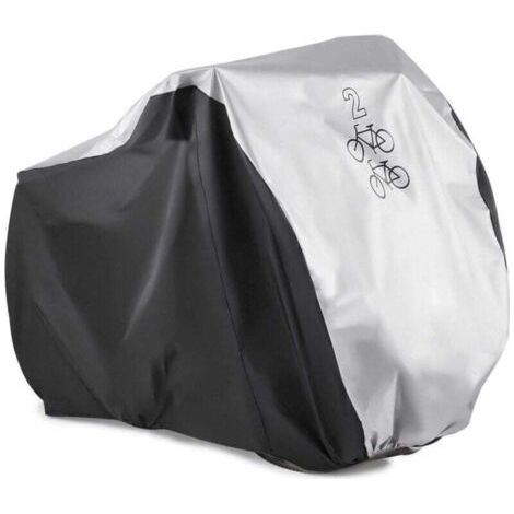 Housse Vélo Bache de Protection pour Vélo Etanche à la Pluie Poussière UV Imperméable pour Bicyclette VTT et Vélo de Route pour 2 Vélo (1/4)