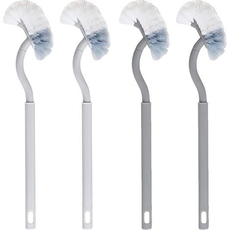 4pcs Brosses De Toilette Courbées Brosse De Toilette De Nettoyage Double Face Brosse De Toilette À Manche Plus Long Brosses De Toilette Nettoyage De Décontamination Brosse De Toilette en Inférieure
