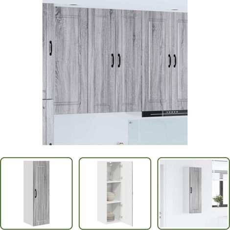 Holzschrank -  Küchenschrank Graues Sonoma 30 x 31 x 100 cm Holzwerkstoff (1/5)