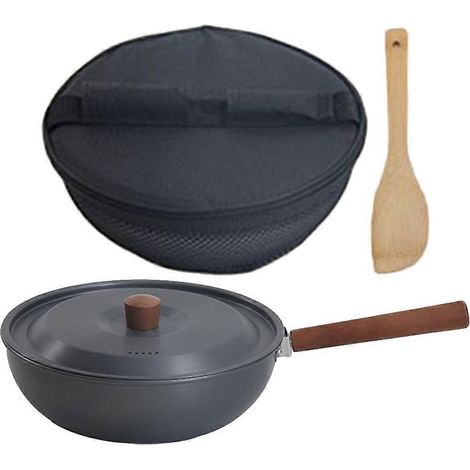 Ensemble de casseroles pour le camping, comprenant 1 casserole, des ustensiles de cuisine d'extérieur adaptés à la randonnée et au barbecue, une casserole en aluminium amovible, dimensions 10,4 x 6,3 (1/5)