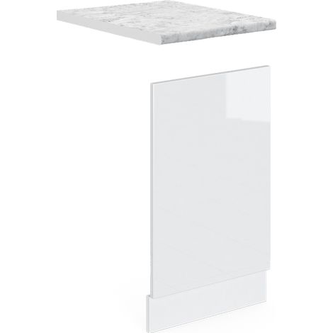 Pannello frontale R-Line, Bianco lucido, 45 cm , PL Marmo, Vicco