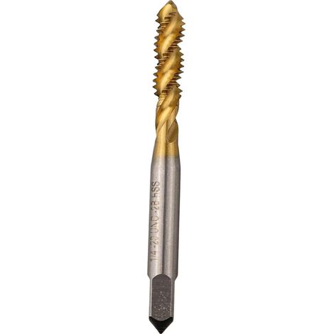 Taraud spiralé - 1/4-20 UNC, HSS/inox, pour aluminium et CNC (1/5)