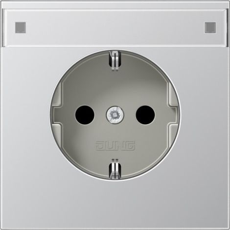 Jung Prise SCHUKO®, 16 A 250 V , avec champ d'inscription, Série LS, Aluminium AL 1520 NA