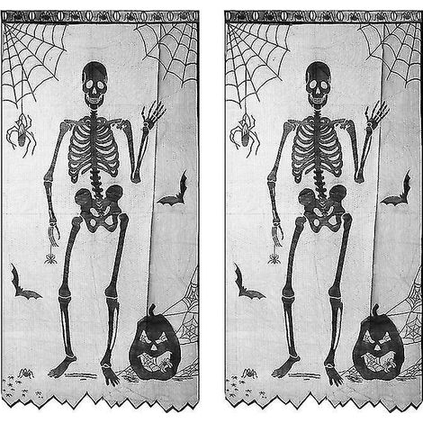 2 Halloween-Vorhänge für Halloween-Dekorationen