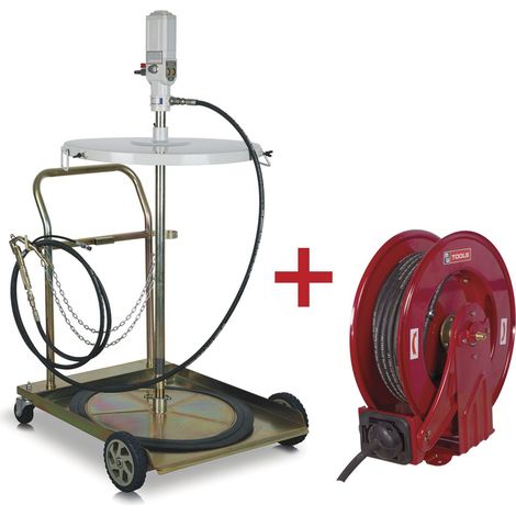 Pack pompe à graisse pneumatique avec enrouleur de 15m MW Tools VP200 SET