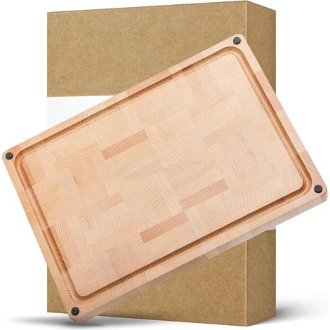 Planche à découper en bois de hêtre réversible