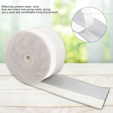 Ruban Joint Adhesive Fenêtre Porte Wind Insect Dust Prevention 5m 45mm Silicone Transparent Anti-Vent Anti-Poussière Anti-Insecte (1/5)