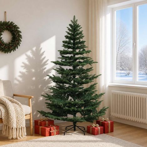 vidaXL Albero di Natale Artificiale con Rami Pieghevoli 180 cm (1/5)
