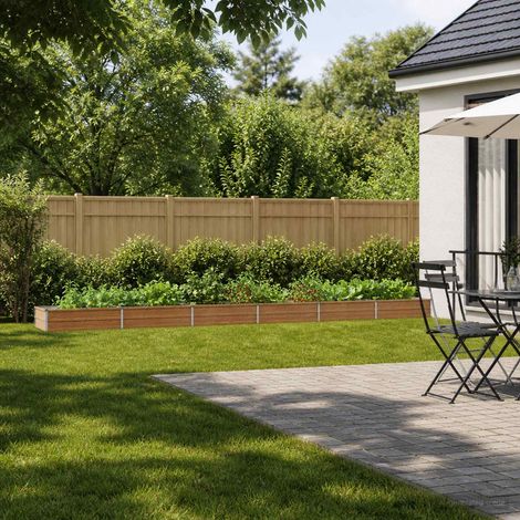 vidaXL Cama de Jardín Elevada Madera Marrón 600 x 80 x 24 cm (1/5)