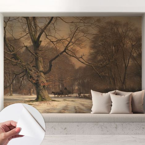 Selbstklebend Tapete - abwaschbar - Arbeitszimmer - Esszimmer- Top Qualität Winterlandschaft 208x146 cm (1/5)