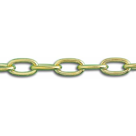 Chapuis LVBF20 Catena saldata Forzato - Acciaio ottonato - 24 kg - Diametro 2 mm - Lunghezza 2,5 m