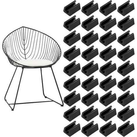 36 embouts pieds chaise forme U, protection antidérapante tubes meubles, patins anti-rayures sol (1/4)