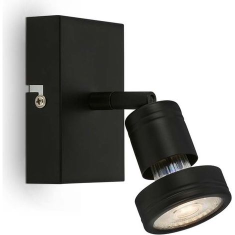 LED Wandleuchte Wandlampe Leselampe Spots schwenkbar 5W 1xGU10 schwarz Briloner (1/5)
