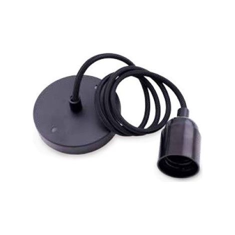 Portalampada 1M in plastica cavo nero GSC 0704712