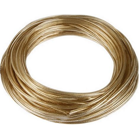 1RT CAVETTO STENDIBIANCHERIA OTTONE PLASTIFICATO  Ø mm. 4 - mt. 100