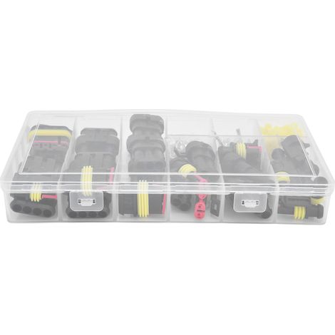 Wasserdichter elektrischer Steckverbinder für Autos, Stecker- und Buchsenset, Sortiment an Kfz-Anschlüssen, Satz wasserdichter Kabelschuhe. (1/5)