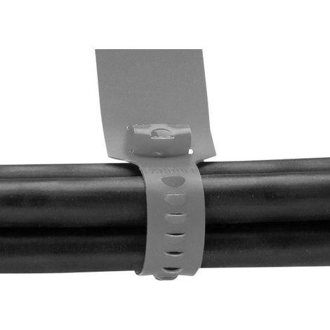Panduit CM4S-L8 CM4S-L8 Kabelbinder 19.10 mm Grau mit Beschriftungsfeld, mit offenem Binderende 1 S (1/3)