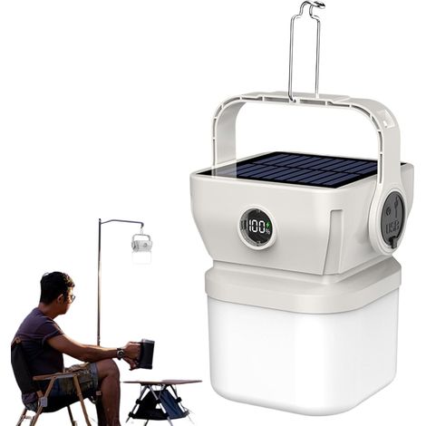 Lampe torche - Lanterne de camping - Lampes solaires étanches, torche outdoor, équipement de tente alimenté par énergie solaire